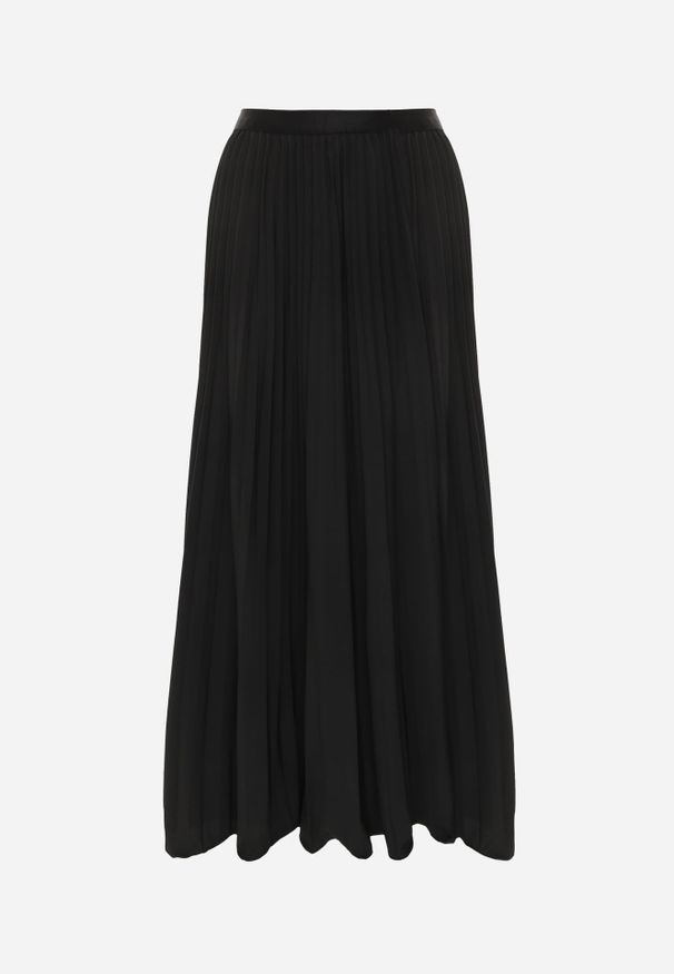 Renee - Czarna Spódnica High Waist Zdobiona Drobnym Plisowaniem Aniope. Okazja: na co dzień. Stan: podwyższony. Kolor: czarny. Wzór: aplikacja. Styl: elegancki, casual