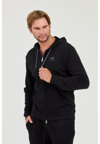 La Martina - LA MARTINA Czarna męska bluza Hooded Cot, Rozmiar M. Kolor: czarny #4