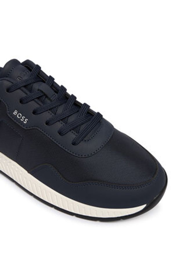 BOSS Sneakersy Titanium 50536481 Granatowy. Kolor: niebieski. Materiał: materiał