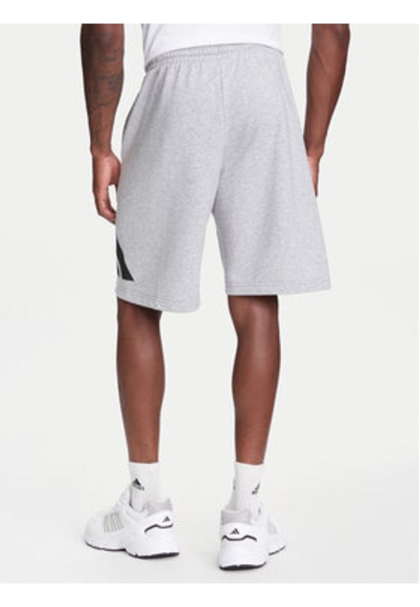 Adidas - adidas Szorty sportowe Essentials Big Logo JE8957 Szary Regular Fit. Kolor: szary. Materiał: bawełna. Styl: sportowy
