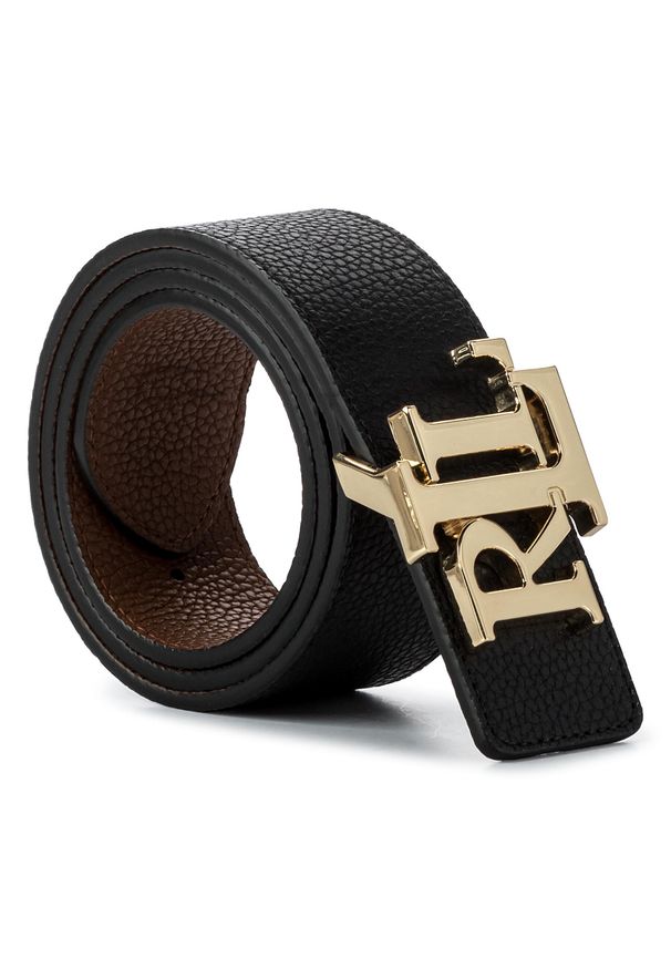 Pasek Damski Lauren Ralph Lauren Rev Ltr 40 412754806001 Black. Kolor: czarny. Materiał: skóra