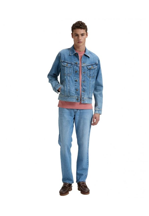 Lee - MĘSKA KURTKA JEANSOWA LEE RIDER JACKET CUT OFF 112376451. Materiał: jeans