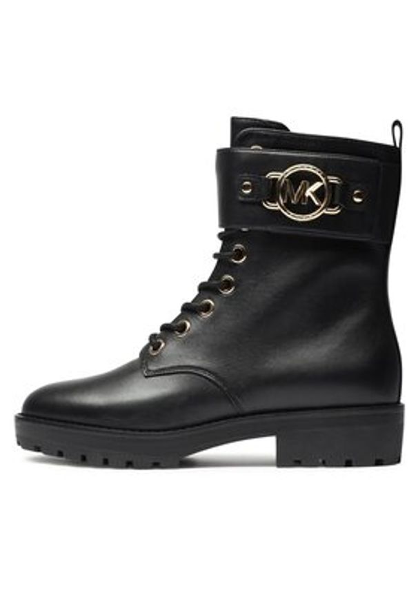 MICHAEL Michael Kors Botki Rory Lace Up 40F3ROFE8L Czarny. Kolor: czarny. Materiał: skóra