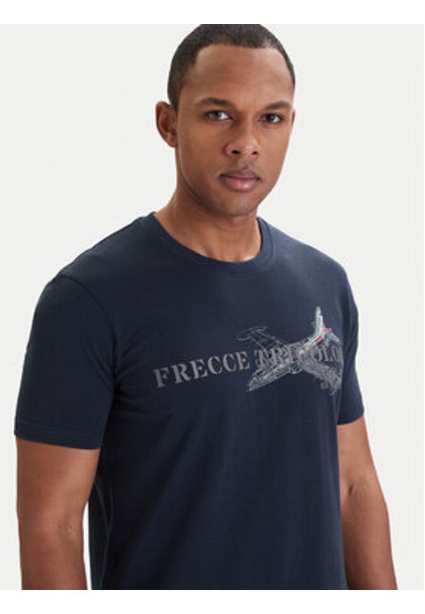 Aeronautica Militare T-Shirt 261TS2541UJ00727 Granatowy Regular Fit. Kolor: niebieski. Materiał: bawełna