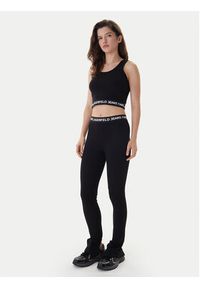 Karl Lagerfeld Jeans Legginsy B1W10091 Czarny Regular Fit. Kolor: czarny. Materiał: wiskoza #4