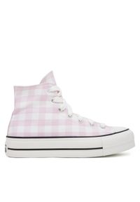 Converse Trampki Chuck Taylor All Star Lift Platform Gingham A13663C Różowy. Kolor: różowy. Materiał: materiał. Obcas: na platformie #1