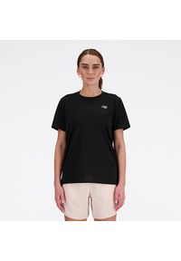Koszulka damska New Balance WT41222BK – czarna. Kolor: czarny. Materiał: poliester, materiał. Sport: fitness #1