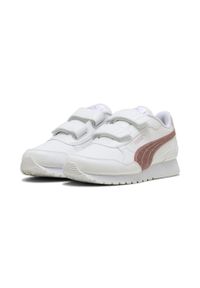 Puma - Dziecięce sneakersy ST Runner v4 Glitter PUMA. Okazja: na uczelnię. Kolor: szary, biały, wielokolorowy, różowy. Sport: joga i pilates