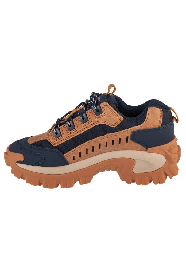 CATerpillar - Buty sportowe Sneakersy męskie, Intruder. Kolor: brązowy. Materiał: materiał, syntetyk, tkanina. Szerokość cholewki: normalna. Sport: turystyka piesza
