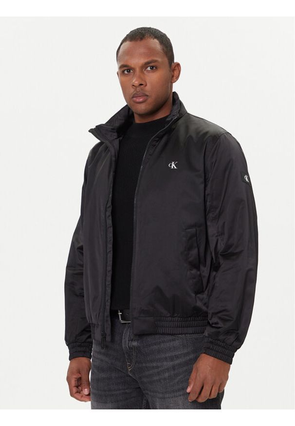 Calvin Klein Jeans Kurtka bomber Harrington LV04RC516G Czarny Regular Fit. Kolor: czarny. Materiał: syntetyk