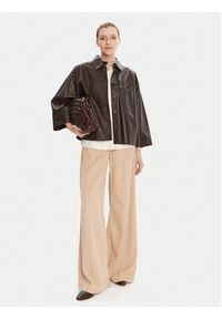 Weekend Max Mara Kurtka skórzana Stecca 2525446051 Brązowy Relaxed Fit. Kolor: brązowy. Materiał: skóra #3