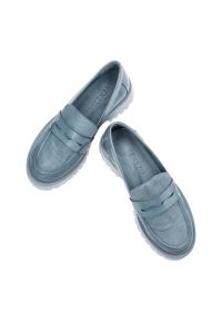 Niebieskie Mokasyny Venezia Wygodne Skórzane Buty. Kolor: niebieski. Materiał: skóra. Szerokość cholewki: normalna. Styl: elegancki #3