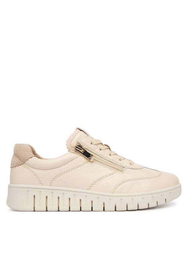 Sneakersy Caprice. Kolor: beżowy