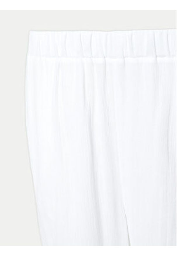 Seafolly Spodnie materiałowe Beachedit 55430-PA Biały Regular Fit. Kolor: biały. Materiał: bawełna