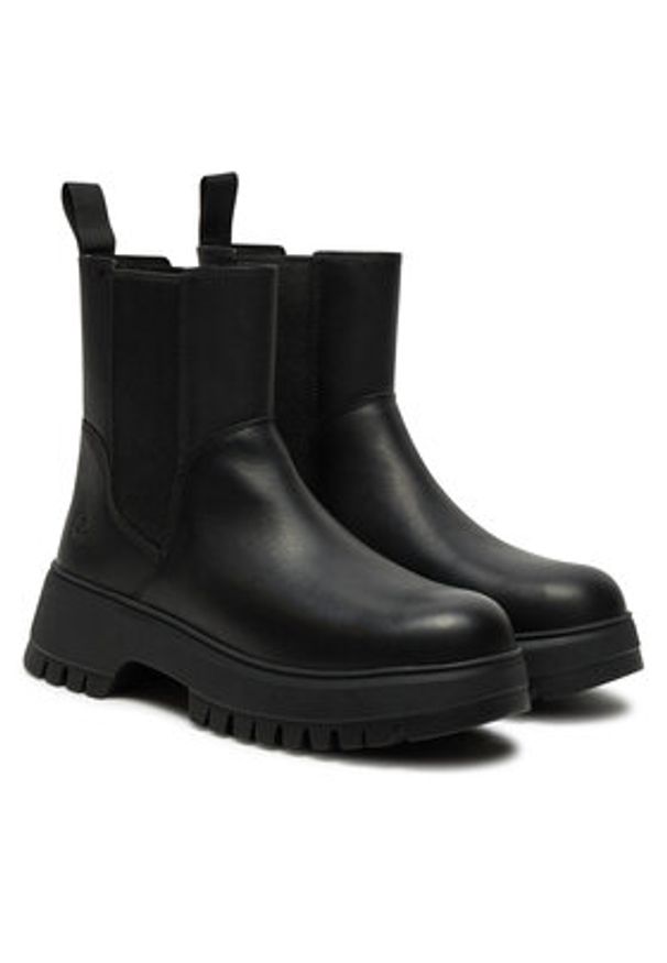 Timberland Sztyblety Mid Pull On Boot TB0A6FCHW021 Czarny. Kolor: czarny. Materiał: skóra