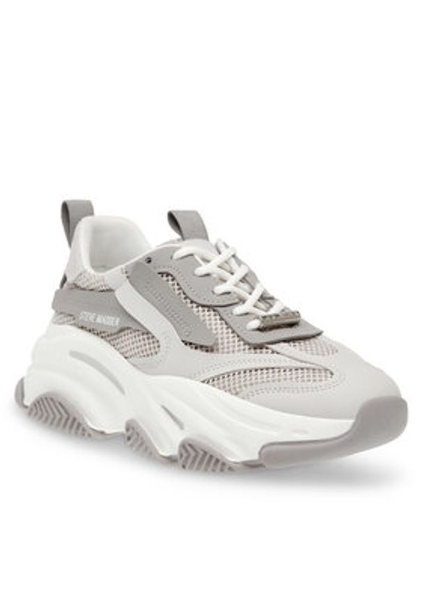Steve Madden Sneakersy Possession-E Sneaker SM19000033-04005-GGY Szary. Kolor: szary. Materiał: skóra
