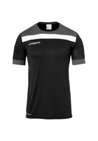 UHLSPORT - Koszulka sportowa męska Uhlsport Offense 23. Kolor: wielokolorowy, czarny, szary, biały, fioletowy. Materiał: poliester. Długość rękawa: krótki rękaw. Długość: krótkie