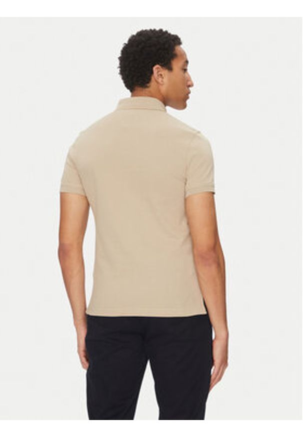 TOMMY HILFIGER - Tommy Hilfiger Polo 1985 MW0MW17771 Beżowy Slim Fit. Typ kołnierza: polo. Kolor: beżowy. Materiał: bawełna