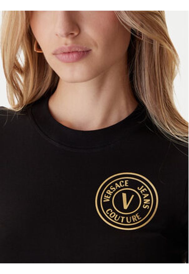 Versace Jeans Couture Sukienka codzienna 79HAOT00 CJ03T Czarny Slim Fit. Okazja: na co dzień. Kolor: czarny. Materiał: bawełna. Typ sukienki: proste. Styl: casual