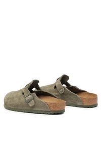 Birkenstock Klapki Boston 1024721 Zielony. Kolor: zielony. Materiał: welur, skóra