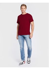 Imperial T-Shirt TK42EDTL Bordowy Regular Fit. Kolor: czerwony. Materiał: bawełna #3