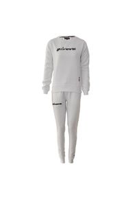 Givova - Damski dres 104 g z okrągłym dekoltem i cekinami, polar. Kolor: biały. Materiał: dresówka, polar #1