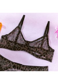 Intica - Zestaw bielizny z elastycznymi paskami i przezroczystymi detalami Ibolya. Kolor: wielokolorowy. Materiał: tkanina. Wzór: paski #11