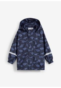 bonprix - Kurtka przeciwdeszczowa z kapturem. Typ kołnierza: kaptur. Kolor: niebieski #1