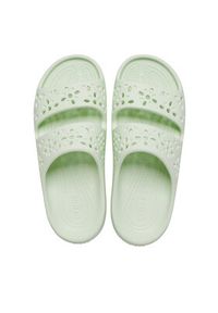 Crocs Klapki Classic Floral Cutout Sandal 210966 Zielony. Kolor: zielony
