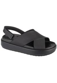 Buty do chodzenia damskie Crocs Brooklyn Luxe Strap. Zapięcie: rzepy. Kolor: czarny. Materiał: materiał, syntetyk, guma. Sezon: lato. Sport: turystyka piesza