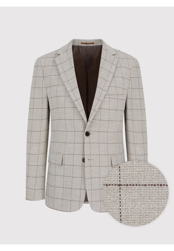 Pako Lorente - PAKO LORENTE – Casualowa marynarka męska w kratę. Okazja: na co dzień. Materiał: jeans. Wzór: kratka. Styl: casual