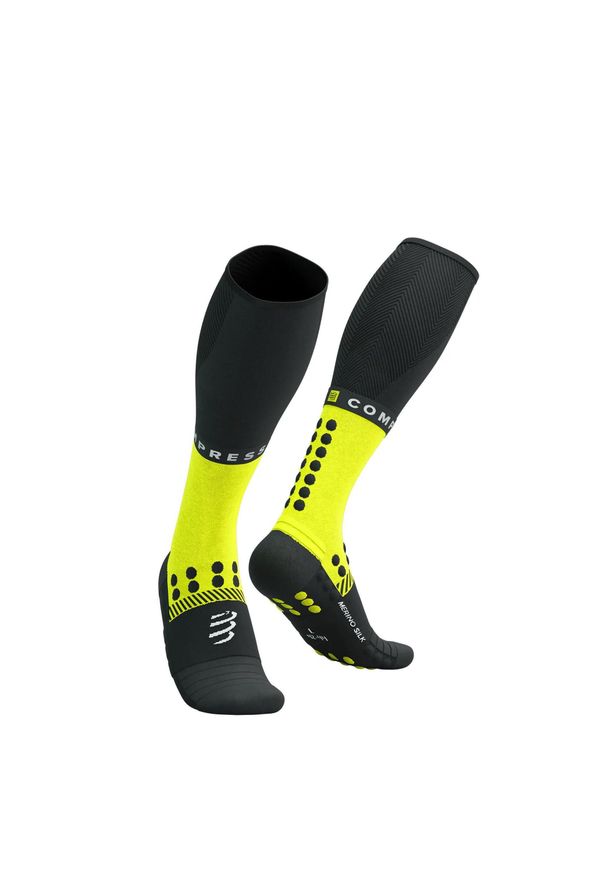 Skarpety do biegania Compressport Full Socks Winter Run. Kolor: żółty