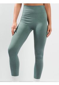 Sinsay - Legginsy sportowe z ozdobnymi przeszyciami - zielony. Kolor: zielony. Styl: sportowy