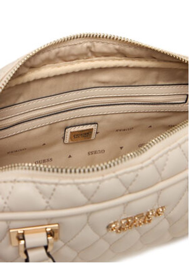 Guess Torebka Valla HWQG81 22050 Écru. Kolor: kremowy. Materiał: skórzane