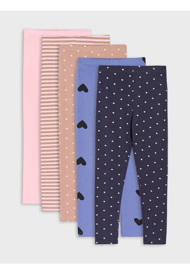 Sinsay - Bawełniane legginsy 5 pack - wielobarwny. Materiał: bawełna