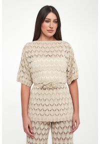 Twinset U&B - Sweter damski ażurowy TWINSET U&B. Wzór: ażurowy #4