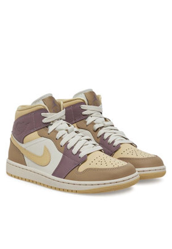 Nike Sneakersy Air Jordan 1 Mid HV2370 100 Beżowy. Kolor: beżowy. Materiał: skóra. Model: Nike Air Jordan