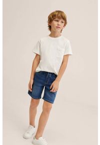 Mango Kids szorty jeansowe dziecięce Comfy kolor turkusowy. Okazja: na co dzień. Kolor: turkusowy. Materiał: jeans. Styl: casual