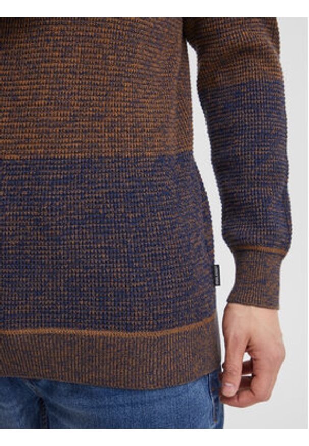 Blend Sweter 20715860 Granatowy Regular Fit. Kolor: niebieski. Materiał: bawełna