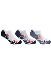 Skarpety Fila 3-pack Sneaker Biało-Granatowe 39-42. Kolor: szary, fioletowy, wielokolorowy, czarny, biały #1