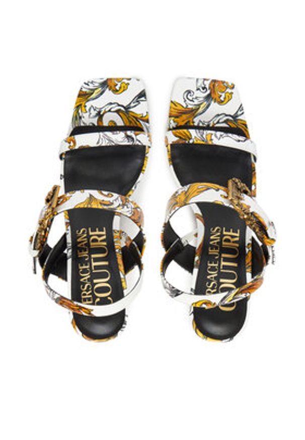 Versace Jeans Couture Sandały 78VA3S71 Biały. Kolor: biały. Materiał: skóra