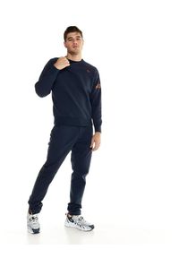 LEONE 1947 APPAREL - Męski sweter Leone Shades z okrągłym dekoltem. Kolor: niebieski. Materiał: tkanina. Styl: sportowy