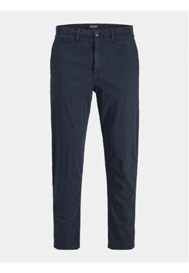 Jack & Jones Chinosy Harlow 12242188 Granatowy Tapered Fit. Kolor: niebieski. Materiał: bawełna