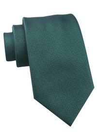 Krawat Męski - Chattier - Zieleń Butelkowa, Drobny Wzór Tkaniny. Materiał: tkanina. Styl: klasyczny, wizytowy, elegancki