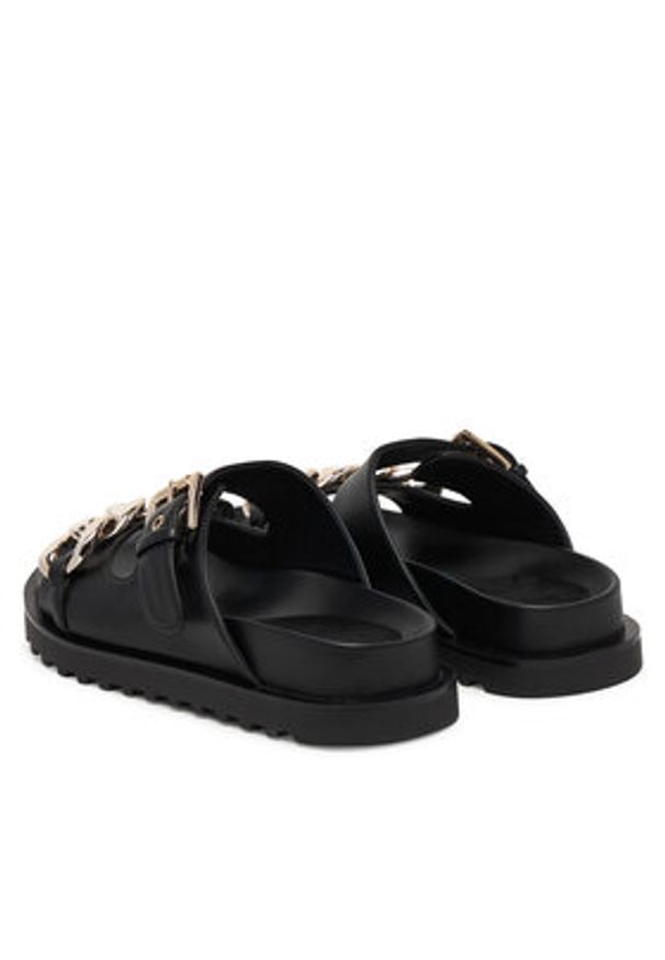 Guess Klapki FLJFT5 ELE03 Czarny. Kolor: czarny. Materiał: skóra