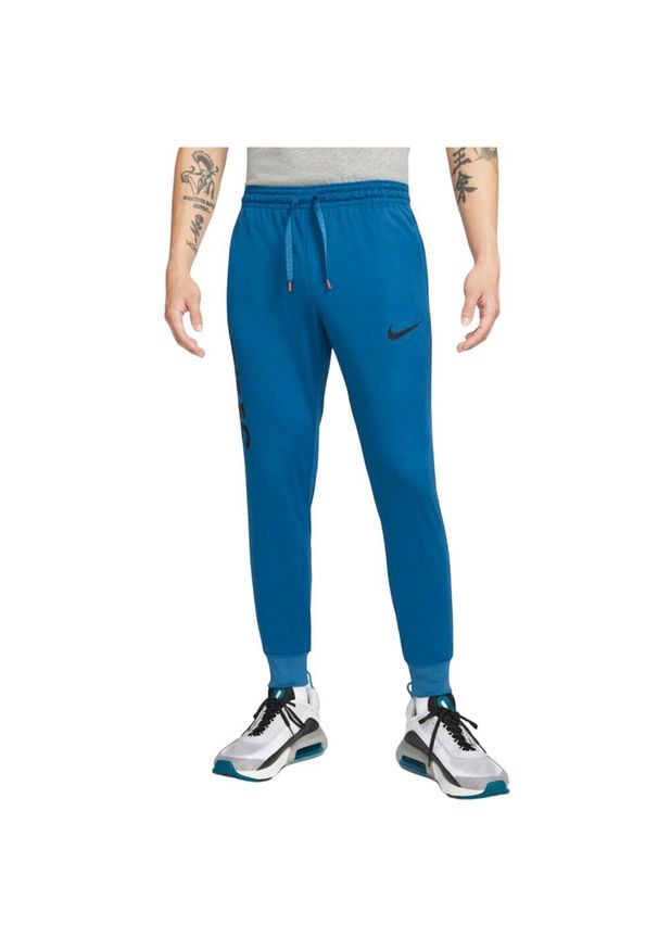 Nike - Męskie Spodnie Dresowe FC Libero DriFIT. Kolor: niebieski. Materiał: dresówka