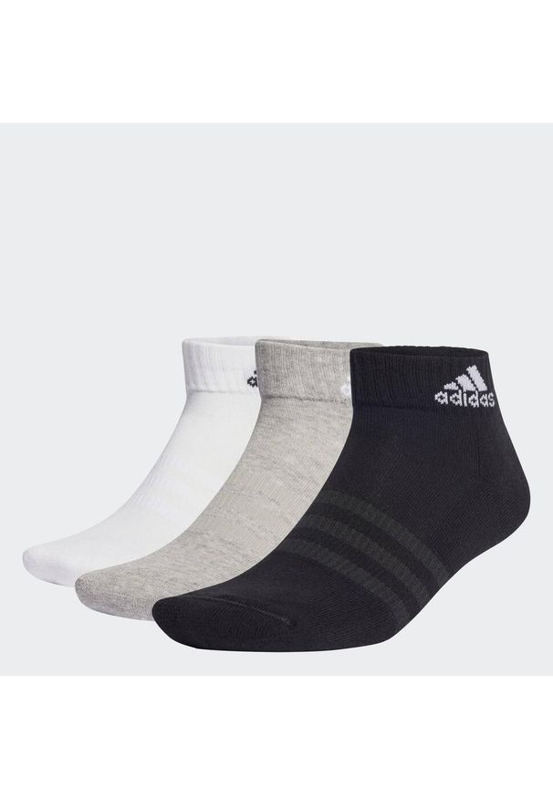Adidas - Cushioned Sportswear Ankle Socks 6 Pairs. Kolor: szary, czarny, wielokolorowy, biały. Materiał: materiał. Sport: turystyka piesza