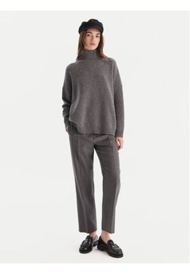 Weekend Max Mara Spodnie materiałowe Hataley 2525136022 Szary Regular Fit. Kolor: szary. Materiał: wełna