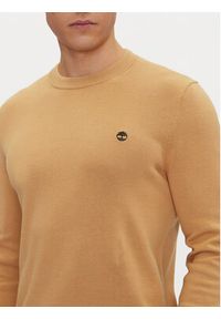 Timberland Sweter TB0A2BMM Beżowy Regular Fit. Kolor: beżowy. Materiał: bawełna #5