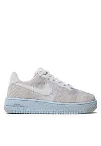 Nike Sneakersy AF1 Crater Flyknit (GS) DH3375 101 Szary. Kolor: szary. Materiał: materiał